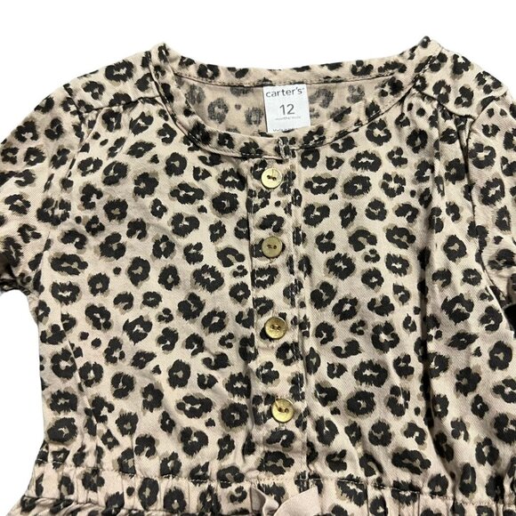 Carter's 12m Leopard Print Peplum Tunic Top - Picture 3 of 4